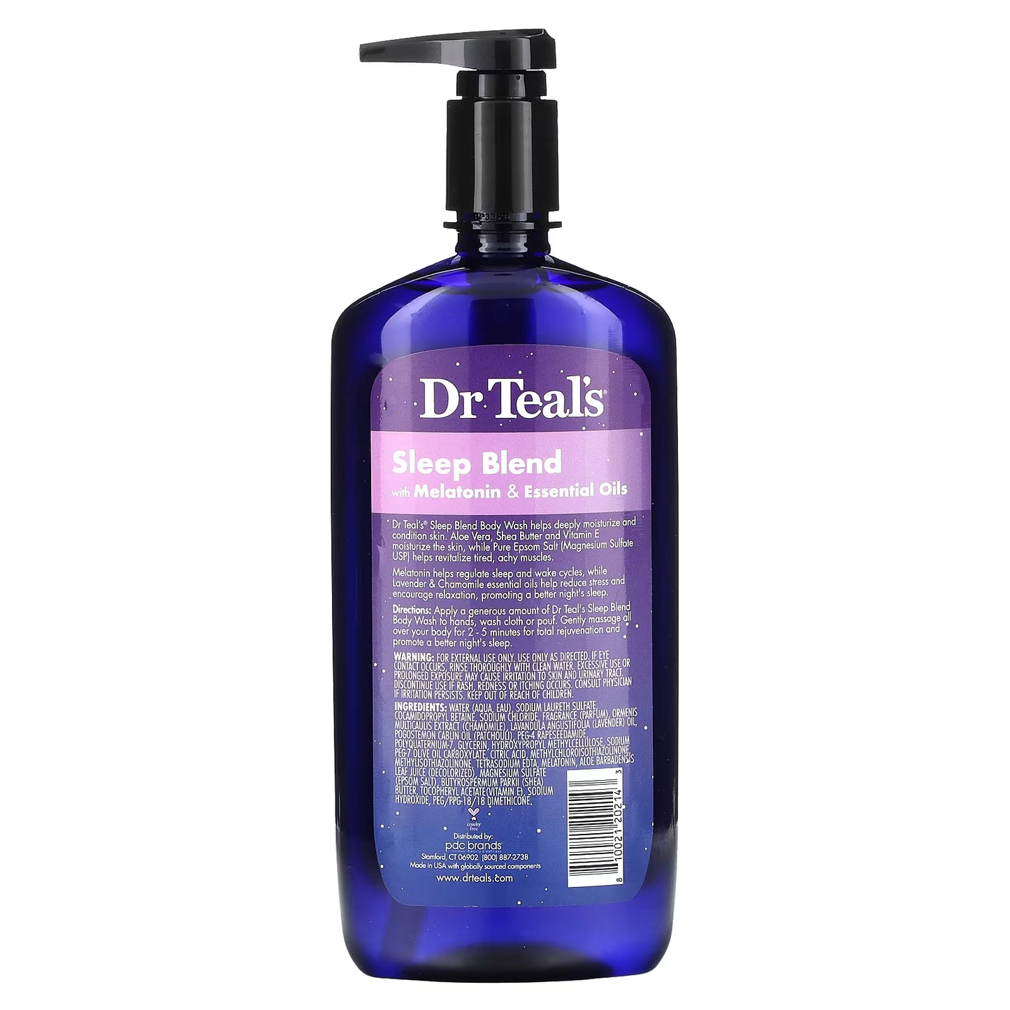 Dr Teal's, Body Wash With Pure Epsom Salt, Sleep Blend, 24 oz (710 ml)