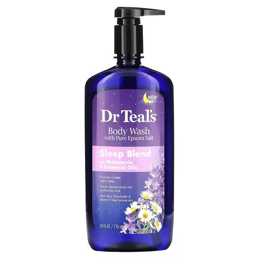 Dr Teal's, Body Wash With Pure Epsom Salt, Sleep Blend, 24 oz (710 ml)