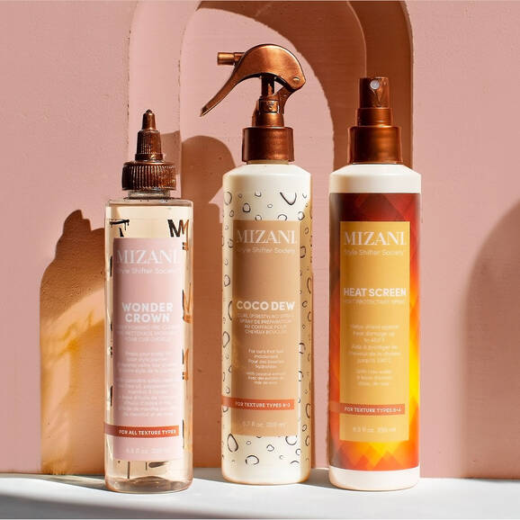 Mizani Heat Screen thermal protectant spray bottle - professional heat protection for hair styling